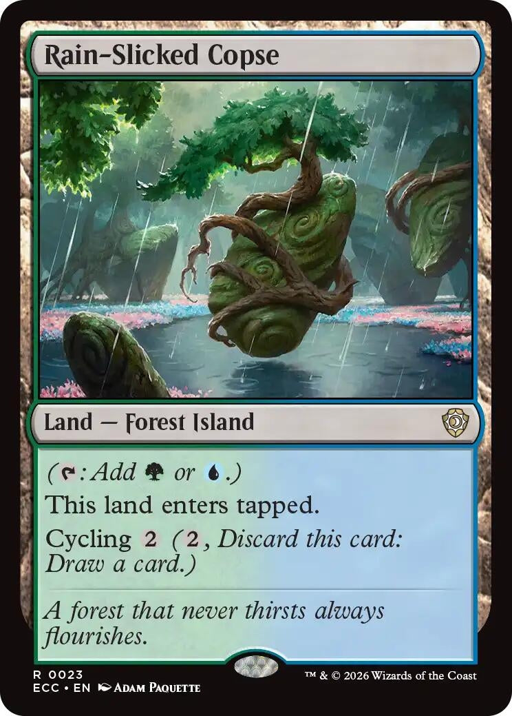 Image for Rain-Slicked Copse (23) (ECC) - Magic: The Gathering