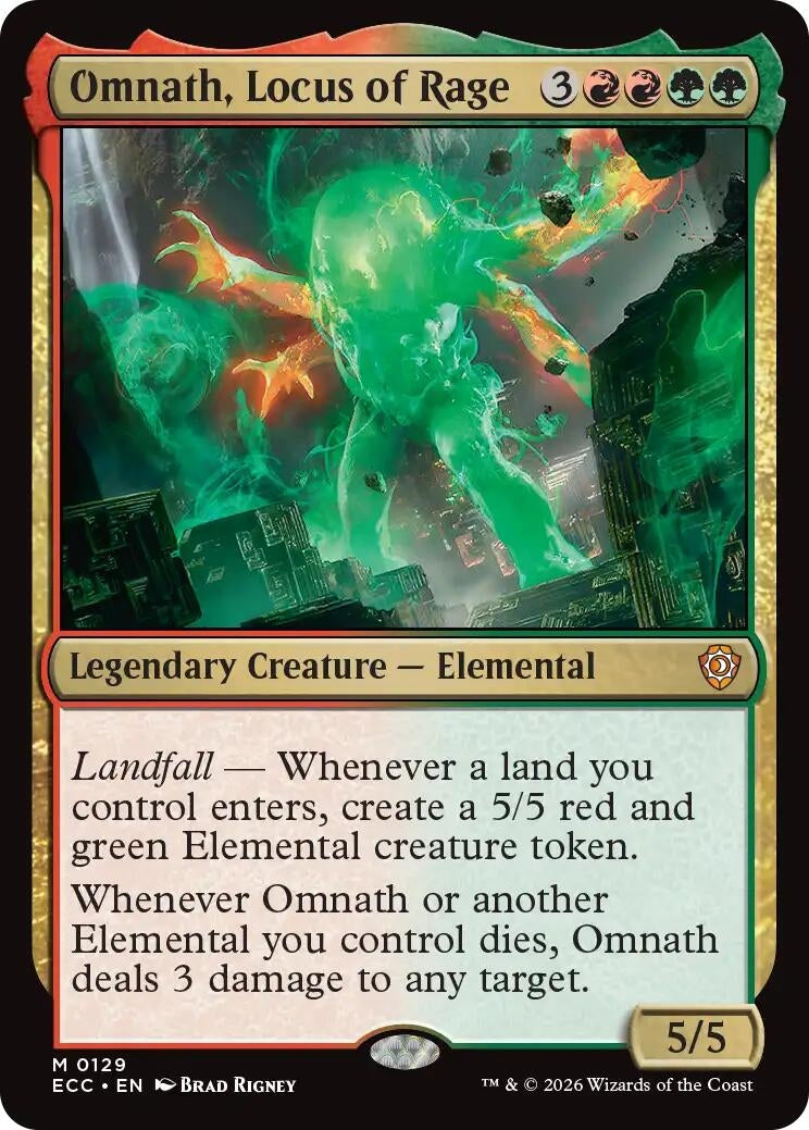 Image for Omnath, Locus of Rage (129) (ECC) - Magic: The Gathering