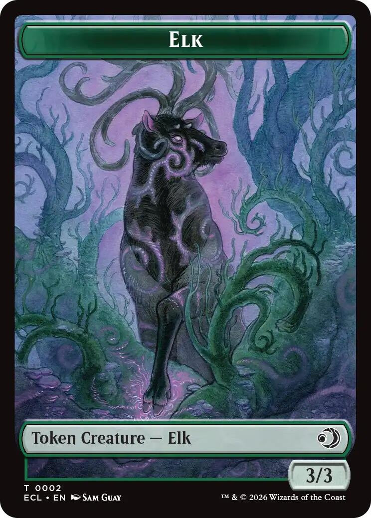 Image for Elk // Emblem - Oko, Shadowmoor Scion Double-Sided Token (2 // 12) (ECL) - Magic: The Gathering
