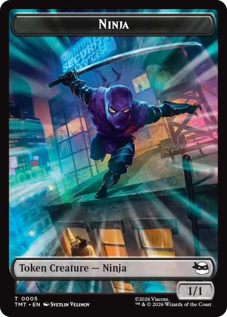 Image for Ninja // Food Double-Sided Token (5 // 8) (TMT) - Magic: The Gathering