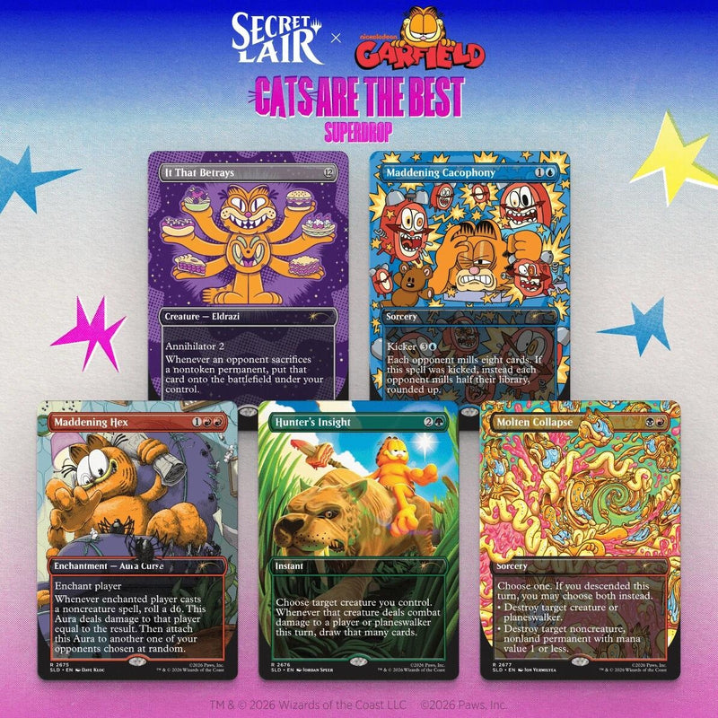 Image for Secret Lair Drop: Secret Lair x Garfield: Our Only Thought Is To Entertain You - Non-Foil Edition - Magic: The Gathering