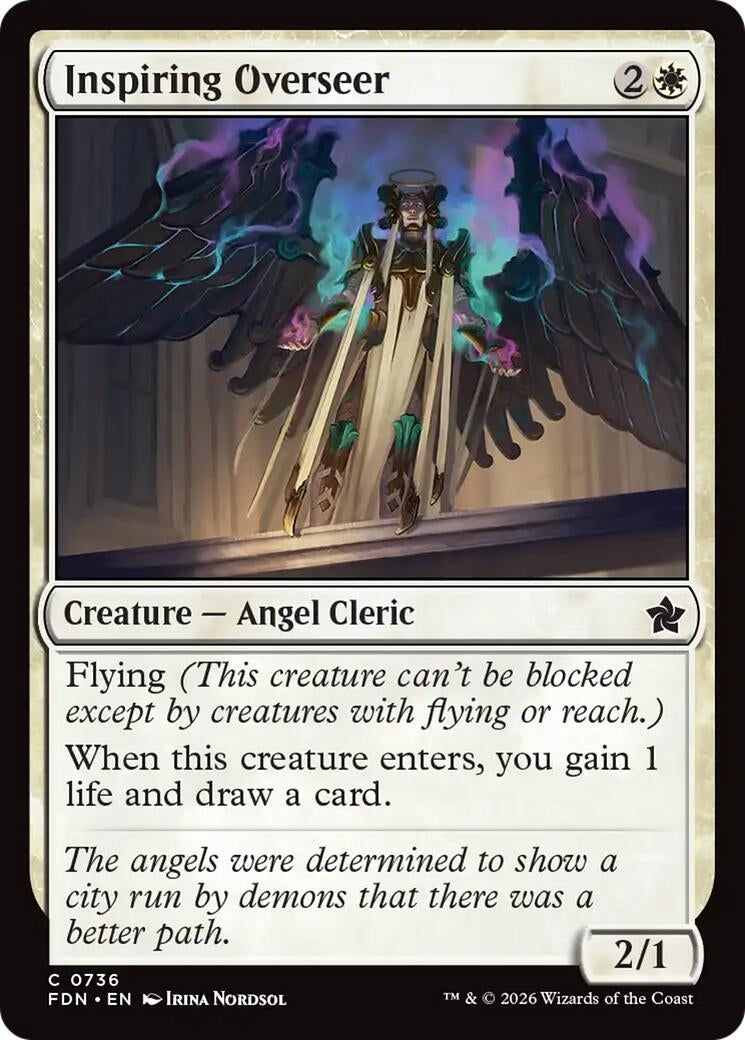 Image for Inspiring Overseer (0736) (736) (FDN) - Magic: The Gathering