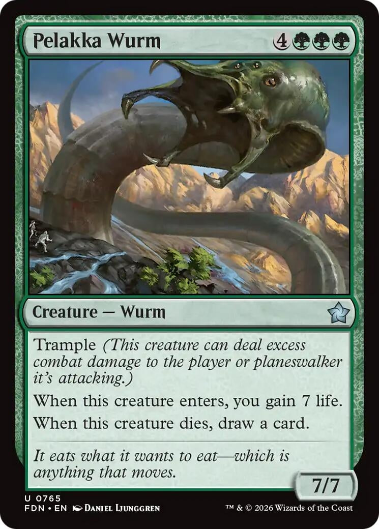 Image for Pelakka Wurm (0765) (765) (FDN) - Magic: The Gathering