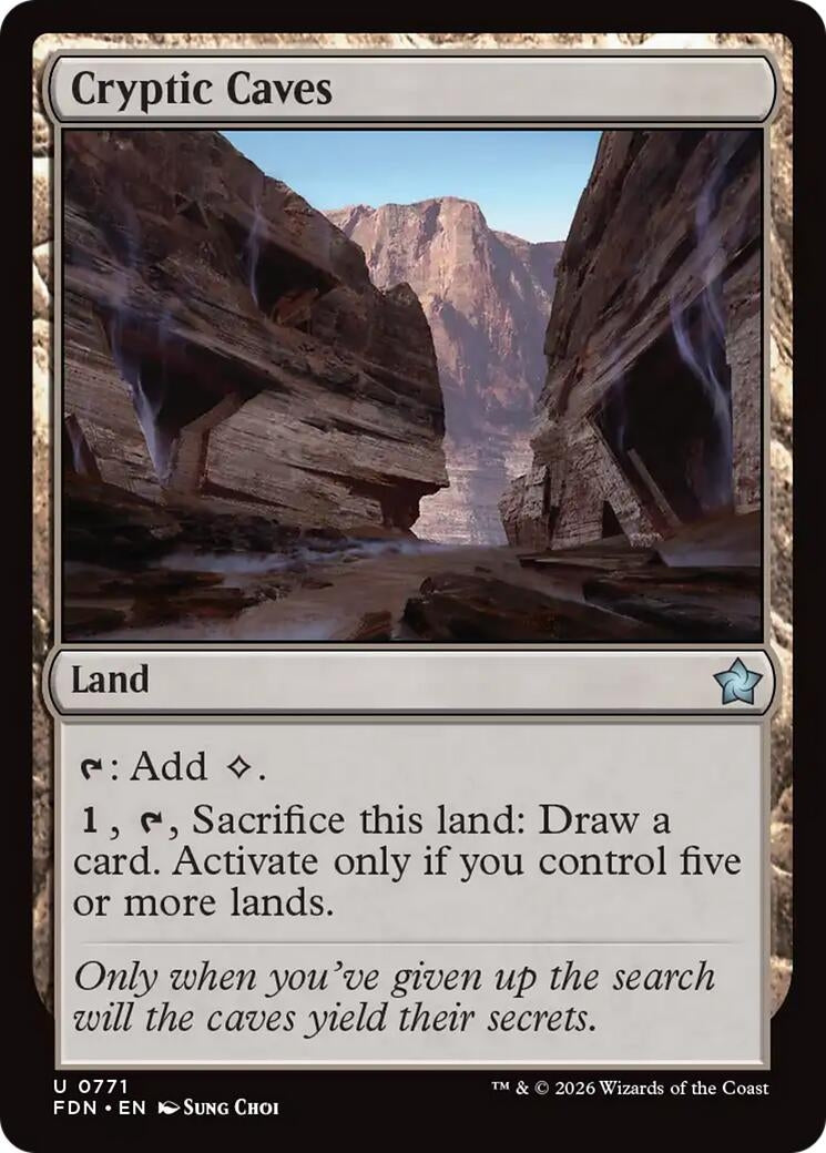 Image for Cryptic Caves (0771) (771) (FDN) - Magic: The Gathering