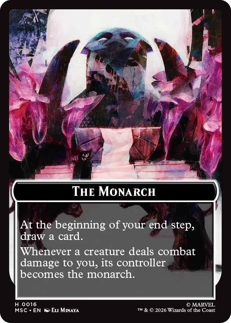 Image for The Monarch (0016) // Vibranium (0015) Double-Sided Token (16 // 15) (MSC) - Magic: The Gathering