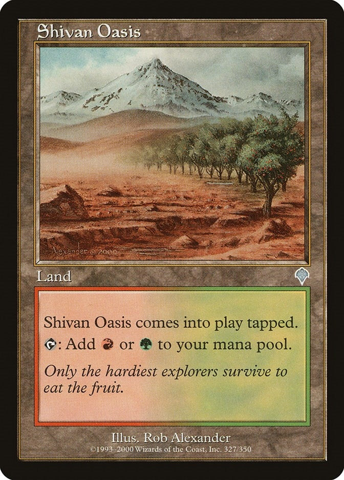 Image for Shivan Oasis (327) (INV) - Magic: The Gathering