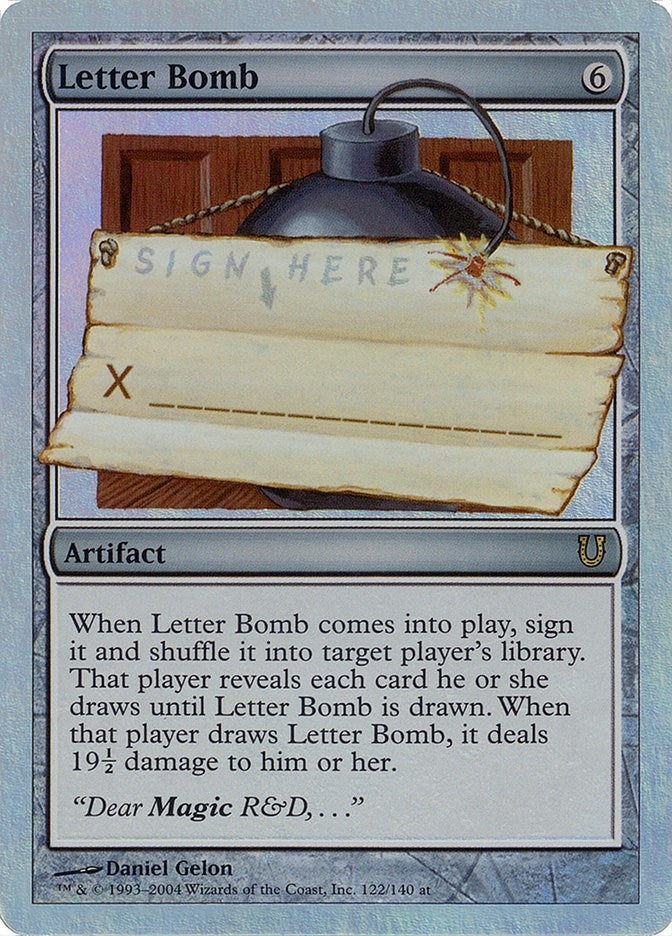 Image for Letter Bomb (Alternate Foil) (122) (UNH) - Magic: The Gathering