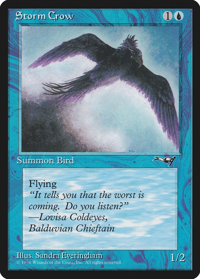 Image for Storm Crow (Flying Right) (55) (ALL) - Magic: The Gathering