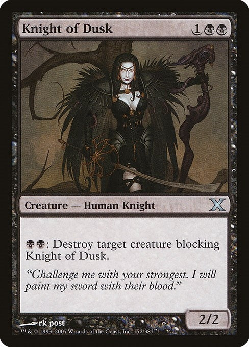 Image for Knight of Dusk (152) (10E) - Magic: The Gathering