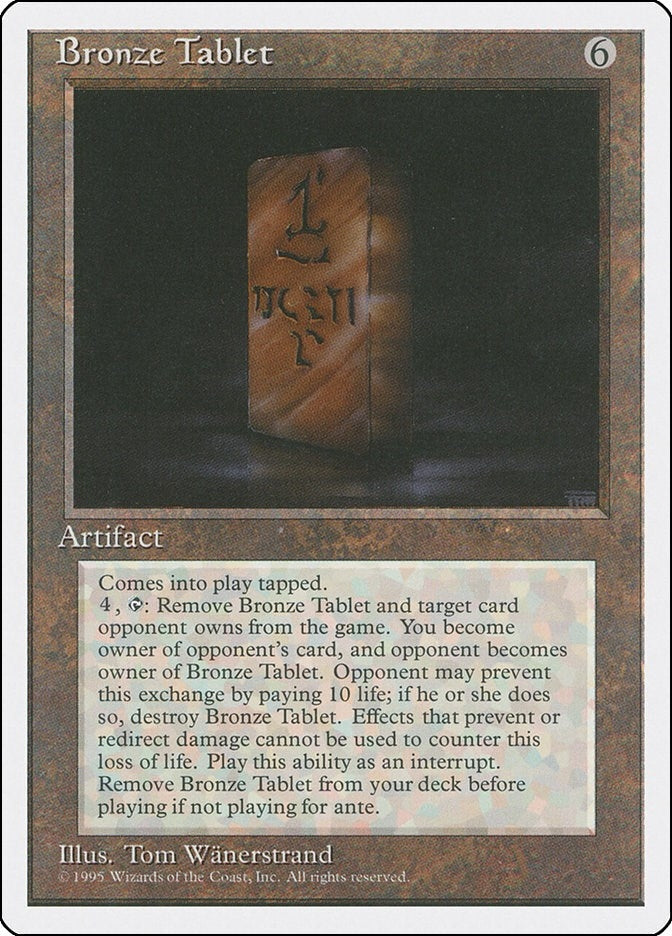 Image for Bronze Tablet (4ED) - Magic: The Gathering