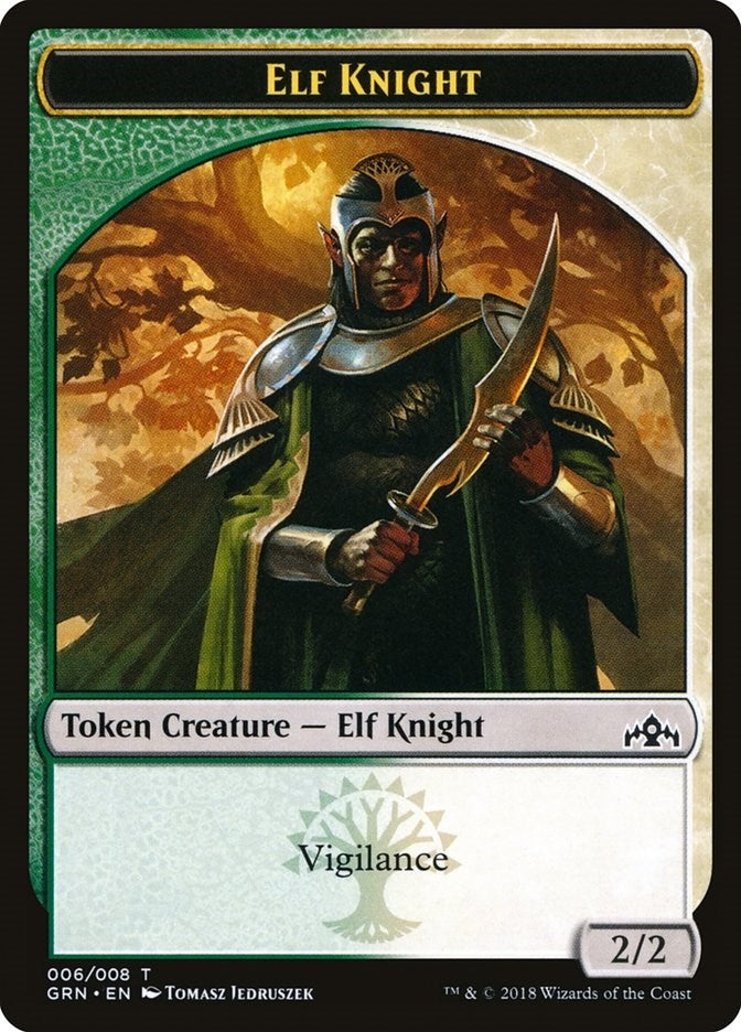 Elf Knight Token (6) (GRN)