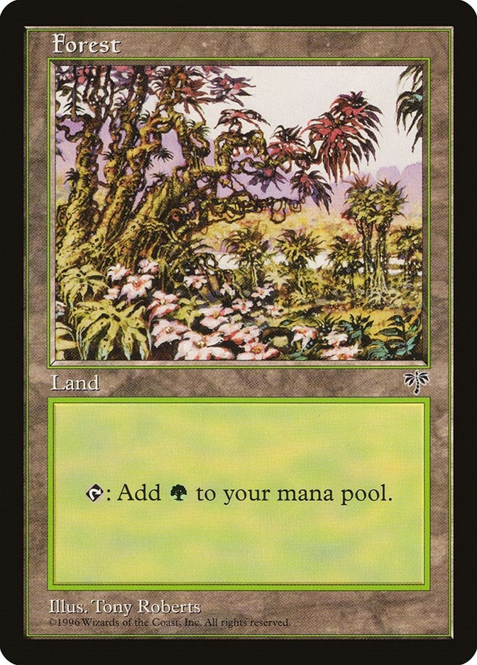 Image for Forest (Red Tree Leaves) (MIR) - Magic: The Gathering