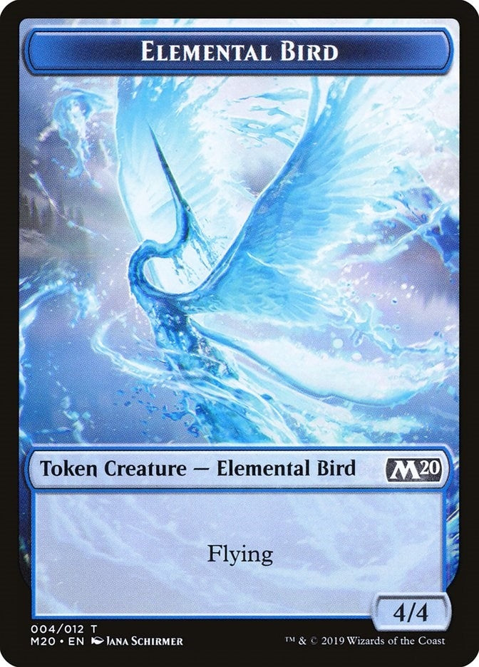 Elemental Bird Token (4) (M20)