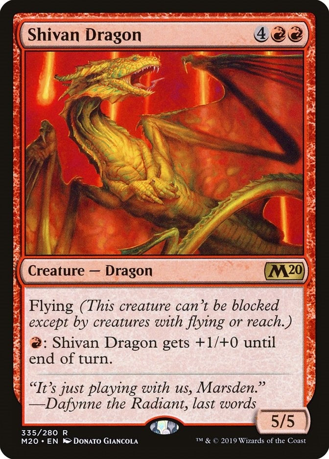 Shivan Dragon (335) (M20) Spanish