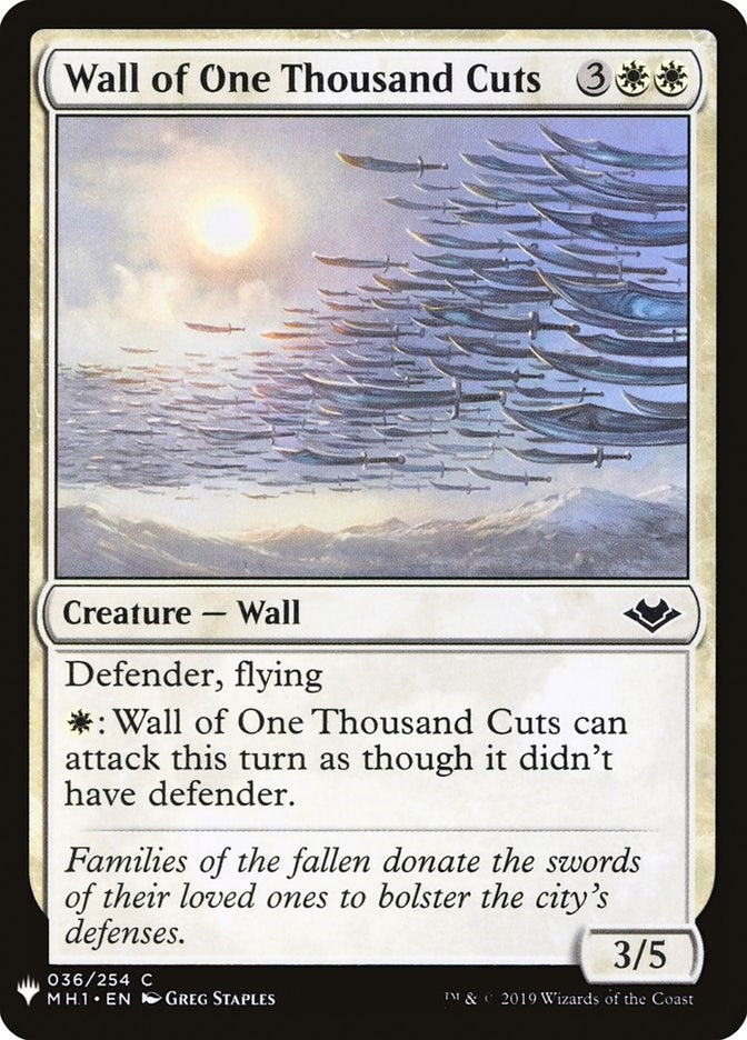 Wall of One Thousand Cuts (36) (LIST)