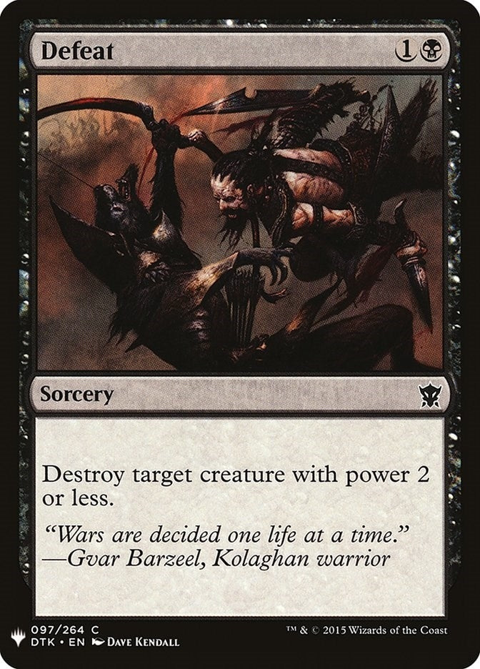 Defeat (97) (LIST)