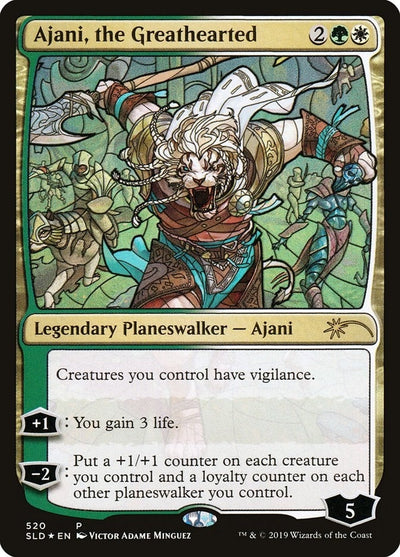 Ajani, the Greathearted (Stained Glass) (520) (SLD)