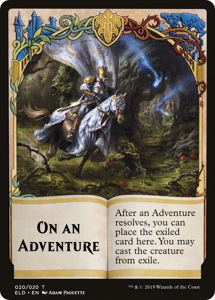 Image for Emblem - On An Adventure Double-Sided (Challenger 2020) (20) (UMP) - Magic: The Gathering
