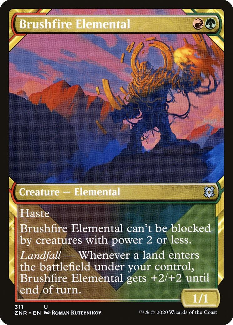 Brushfire Elemental (Showcase) (311) (ZNR)