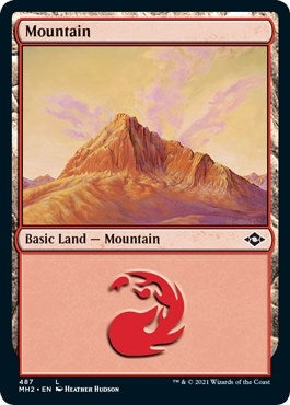 Mountain (487) (Foil Etched) (487) (MH2)