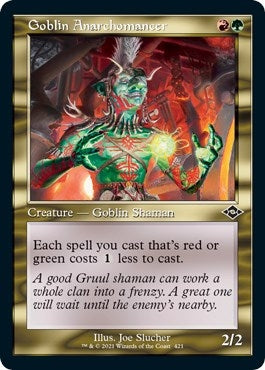 Goblin Anarchomancer (Retro Frame) (Foil Etched) (421) (MH2)