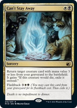 Image for Can't Stay Away (213) (MID) - Magic: The Gathering