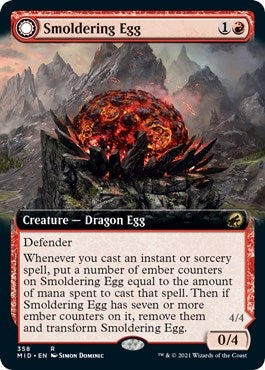 Smoldering Egg (Extended Art) (358) (MID)