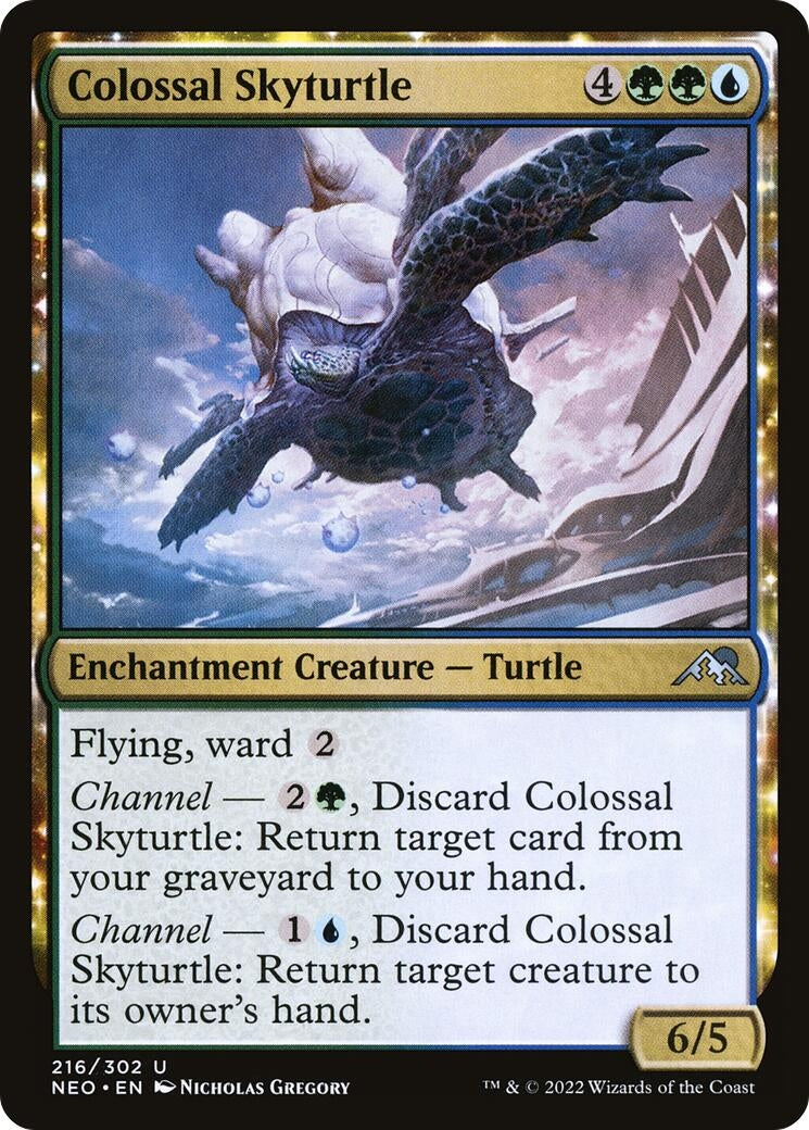 Image for Colossal Skyturtle (216) (NEO) - Magic: The Gathering