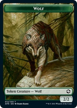 Image for Wolf (014) // Clue (016) Double-Sided Token (Challenger 2022) (14 // 16) (UMP) - Magic: The Gathering