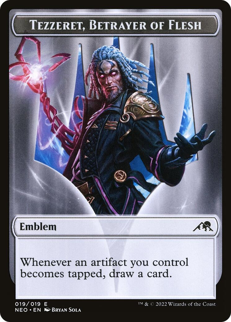 Image for Emblem - Tezzeret, Betrayer of Flesh (19) (NEO) - Magic: The Gathering