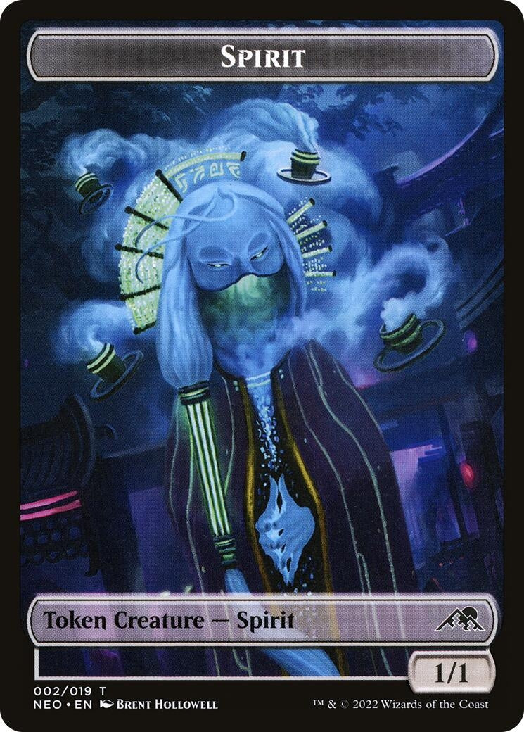 Image for Spirit (002) // Keimi (013) Double-sided Token (2 // 13) (NEO) - Magic: The Gathering