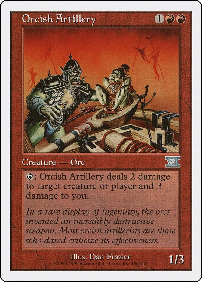 Image for Orcish Artillery (196) (6ED) - Magic: The Gathering