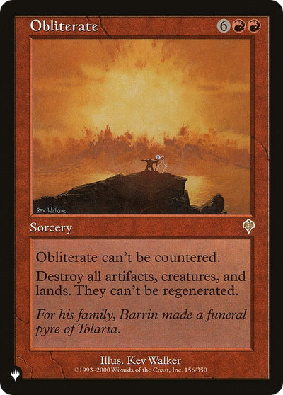 Obliterate (156/350) (LIST)