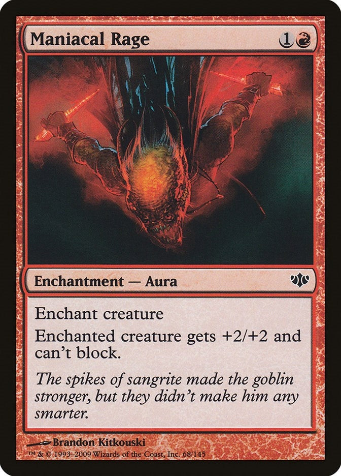 Image for Maniacal Rage (68) (CON) - Magic: The Gathering