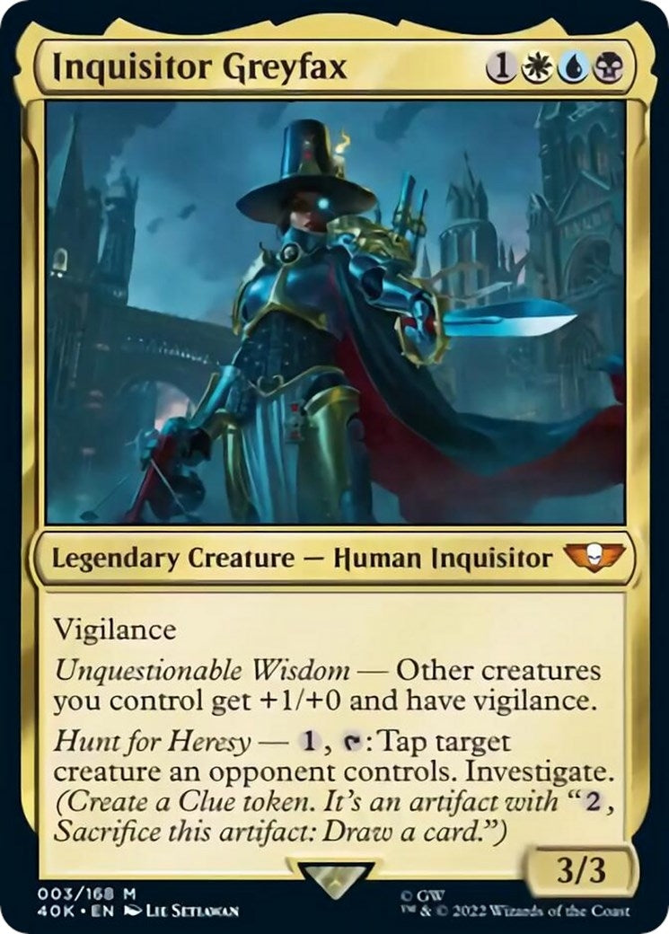 Image for Inquisitor Greyfax (Surge Foil) (3) (40K) - Magic: The Gathering