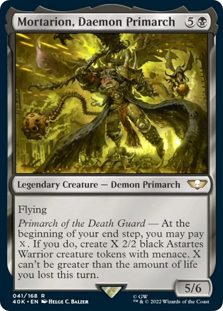 Image for Mortarion, Daemon Primarch (41) (40K) - Magic: The Gathering