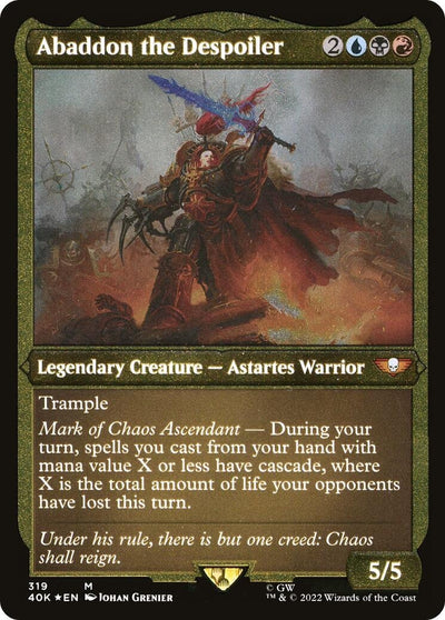 Abaddon the Despoiler (Display Commander) (Foil Etched) - Thick Stock (319) (40K)