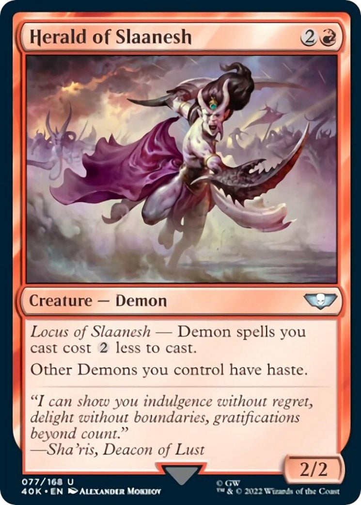Image for Herald of Slaanesh (Surge Foil) (77) (40K) - Magic: The Gathering