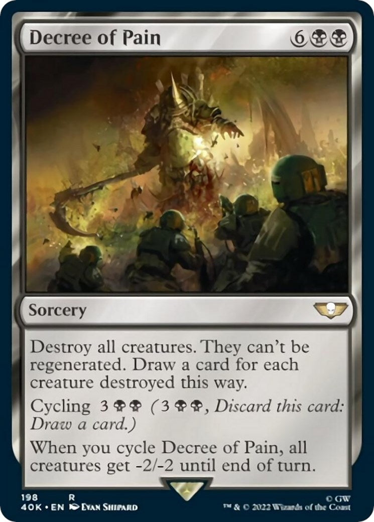 Image for Decree of Pain (Surge Foil) (198) (40K) - Magic: The Gathering