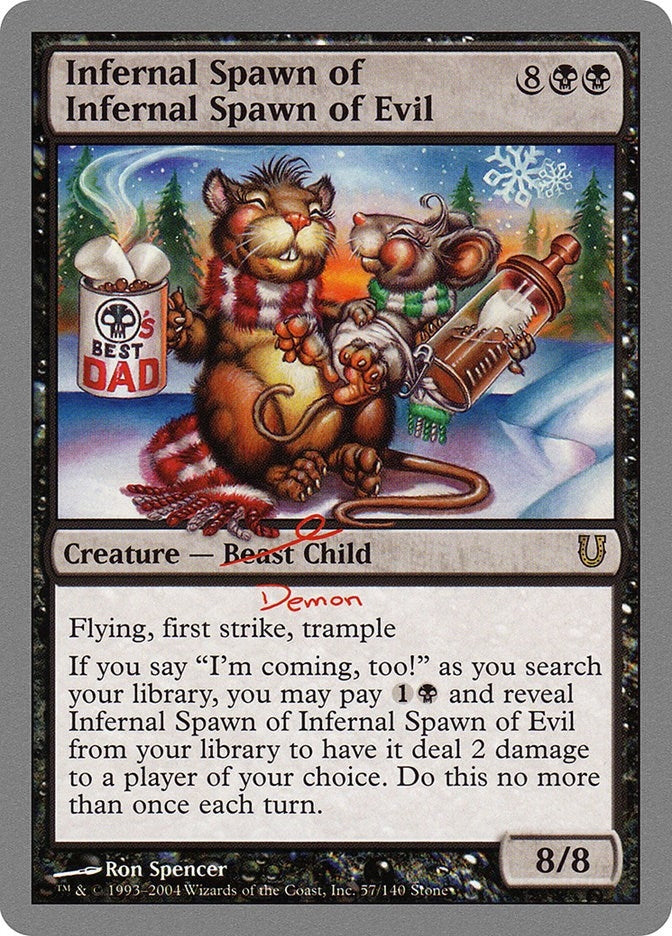 Image for Infernal Spawn of Infernal Spawn of Evil (57) (UNH) - Magic: The Gathering