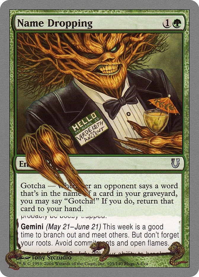 Image for Name Dropping (105) (UNH) - Magic: The Gathering