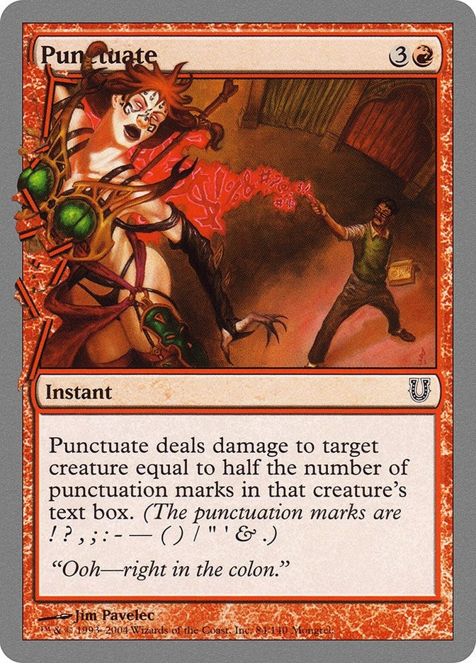Image for Punctuate (84) (UNH) - Magic: The Gathering
