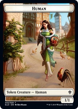 Image for Human 002 (ELD) // Human 002 (ELD) Double-Sided Token (2) (UMP) - Magic: The Gathering
