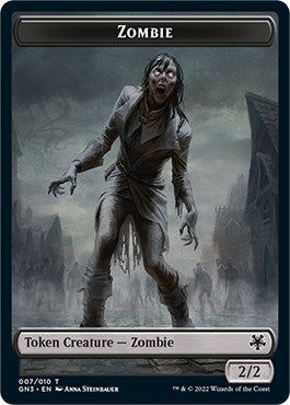 Zombie // Human Soldier Double-Sided Token (7 // 2) (GN3)
