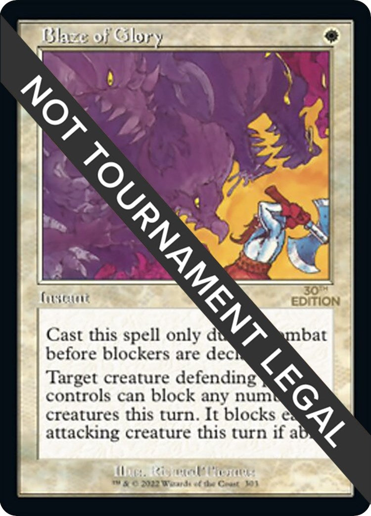 Image for Blaze of Glory (Retro Frame) (303) (30A) - Magic: The Gathering
