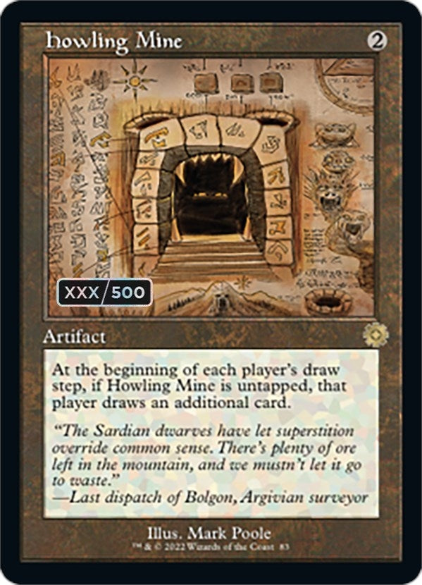 Image for Howling Mine (Schematic) (Serial Numbered) (83) (BRR) - Magic: The Gathering