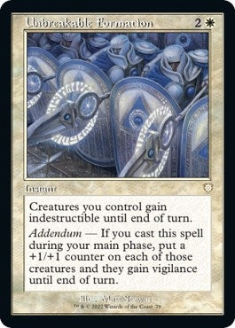 Image for Unbreakable Formation (Retro Frame) (78) (BRC) - Magic: The Gathering