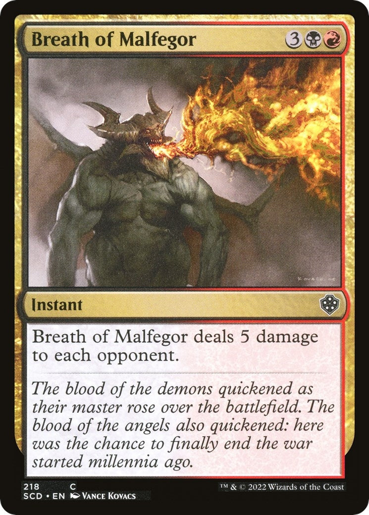 Image for Breath of Malfegor (218) (SCD) - Magic: The Gathering