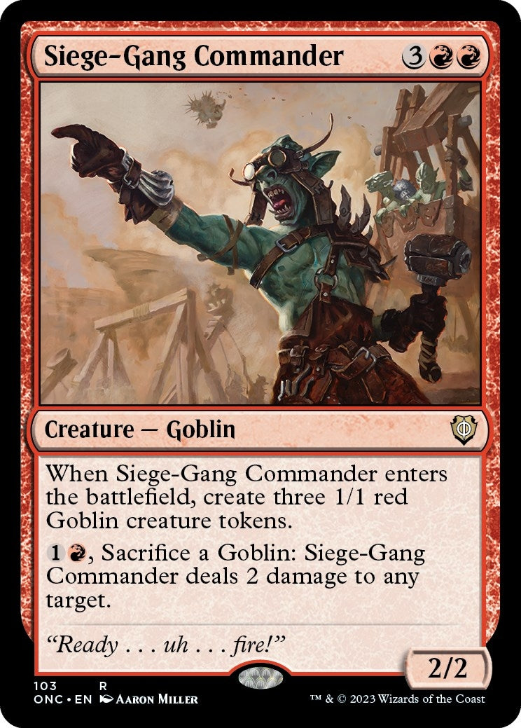 Image for Siege-Gang Commander (103) (ONC) - Magic: The Gathering