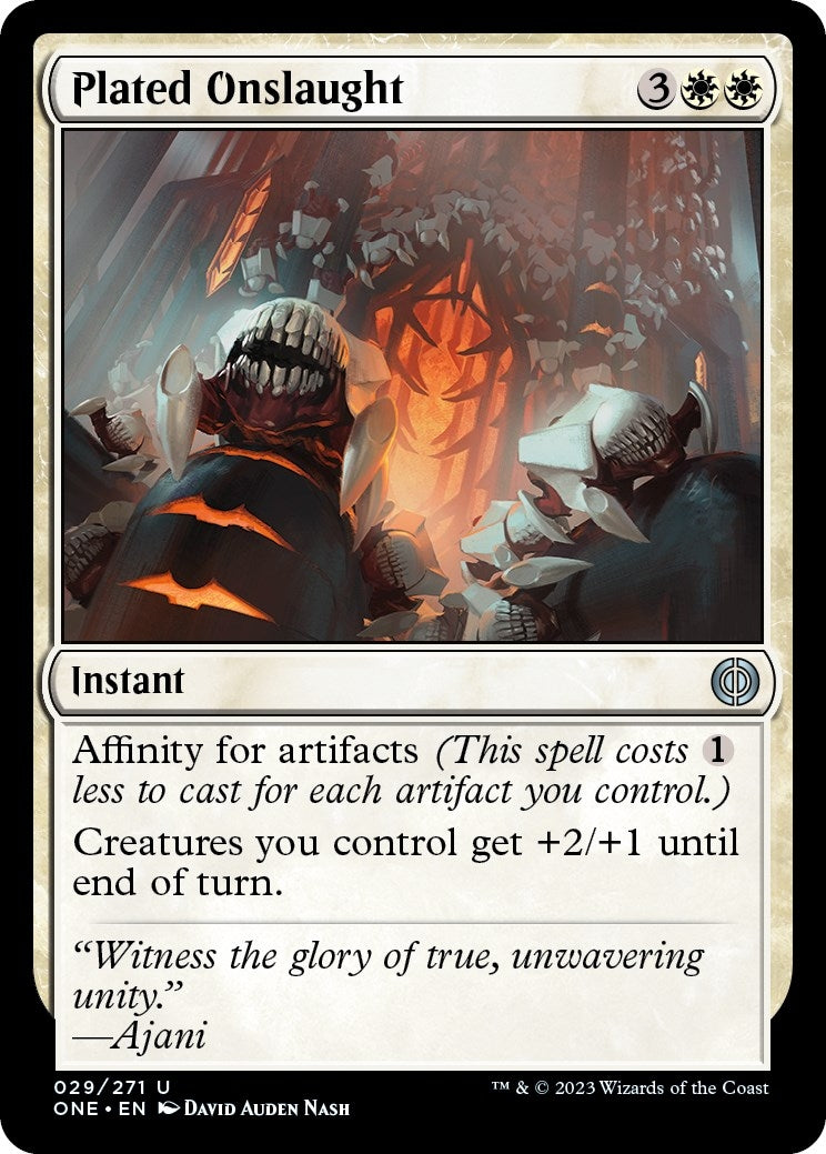 Image for Plated Onslaught (29) (ONE) - Magic: The Gathering